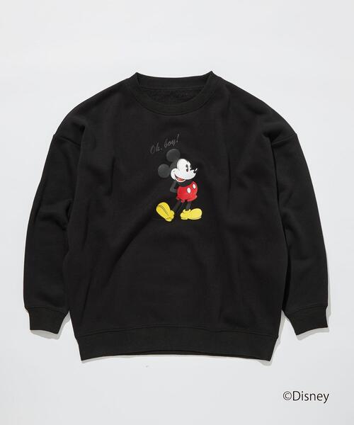 Disney(ディズニー)の「【WEBオリジナル】<GLR or>DISNEY ミッキーマウス / 長袖 スウェット(Tシャツ/カットソー・メンズ・ブラック/ダークグリーン/グレー/オフホワイト・S/M/L/XL)」の3枚目の写真