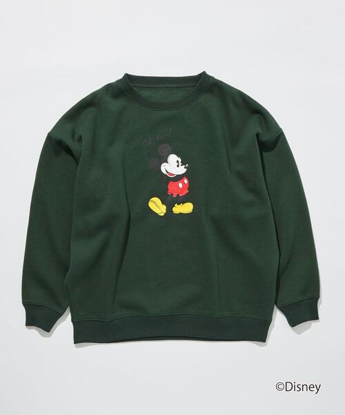 Disney(ディズニー)の「【WEBオリジナル】<GLR or>DISNEY ミッキーマウス / 長袖 スウェット(Tシャツ/カットソー・メンズ・ブラック/ダークグリーン/グレー/オフホワイト・S/M/L/XL)」の1枚目の写真