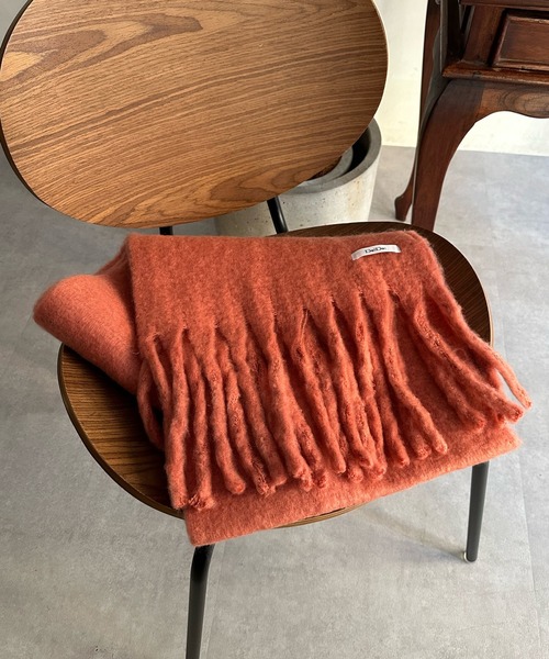 DouDou（ドゥドゥ）の「フラッフィーストール（マフラー・レディース・モスグリーン/ミント/サーモンピンク・FREE）」の16枚目の写真