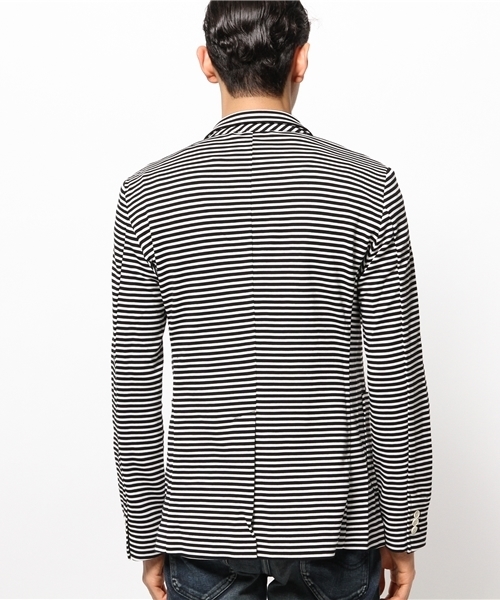 ABAHOUSE（アバハウス）の「リップル2Bカットジャケット（テーラードジャケット・メンズ・グレー/ブラック×ホワイト/インディゴブルー・4/2/3）」の6枚目の写真