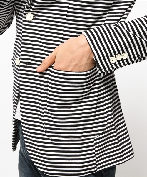 ABAHOUSE（アバハウス）の「リップル2Bカットジャケット（テーラードジャケット・メンズ・グレー/ブラック×ホワイト/インディゴブルー・4/2/3）」の12枚目の写真