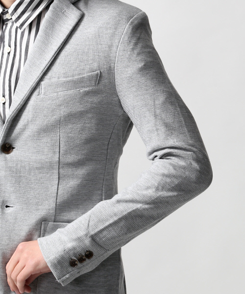 ABAHOUSE（アバハウス）の「リップル2Bカットジャケット（テーラードジャケット・メンズ・グレー/ブラック×ホワイト/インディゴブルー・4/2/3）」の20枚目の写真