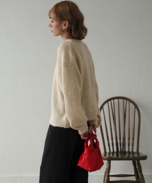 Chillfar（チルファー）の「モヘアタッチクルーニット（ニット/セーター・レディース・ベージュ/ピンク/オレンジ/ブルー/グリーン/アイボリー/チャコール・FREE）」の11枚目の写真