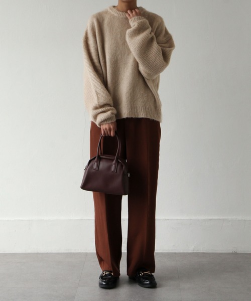 Chillfar（チルファー）の「モヘアタッチクルーニット（ニット/セーター・レディース・ベージュ/ピンク/オレンジ/ブルー/グリーン/アイボリー/チャコール・FREE）」の19枚目の写真