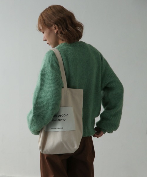 Chillfar（チルファー）の「モヘアタッチクルーニット（ニット/セーター・レディース・ベージュ/ピンク/オレンジ/ブルー/グリーン/アイボリー/チャコール・FREE）」の13枚目の写真