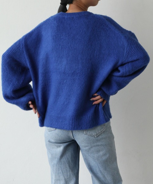 Chillfar（チルファー）の「モヘアタッチクルーニット（ニット/セーター・レディース・ベージュ/ピンク/オレンジ/ブルー/グリーン/アイボリー/チャコール・FREE）」の14枚目の写真