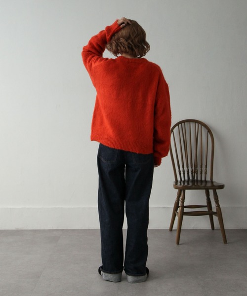 Chillfar（チルファー）の「モヘアタッチクルーニット（ニット/セーター・レディース・ベージュ/ピンク/オレンジ/ブルー/グリーン/アイボリー/チャコール・FREE）」の22枚目の写真