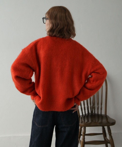 Chillfar（チルファー）の「モヘアタッチクルーニット（ニット/セーター・レディース・ベージュ/ピンク/オレンジ/ブルー/グリーン/アイボリー/チャコール・FREE）」の16枚目の写真