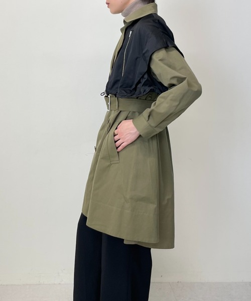 TEVALT(ヴァレット)の「レイヤードミドルトレンチCT(トレンチコート・レディース・キャメル/カーキ・38)」の20枚目の写真