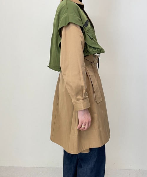 TEVALT(ヴァレット)の「レイヤードミドルトレンチCT(トレンチコート・レディース・キャメル/カーキ・38)」の18枚目の写真