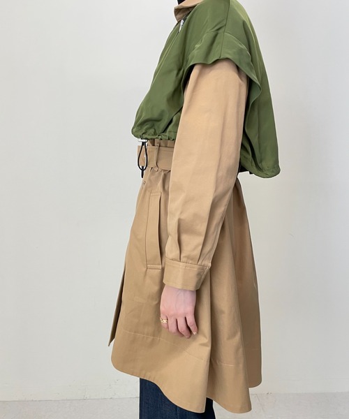 TEVALT(ヴァレット)の「レイヤードミドルトレンチCT(トレンチコート・レディース・キャメル/カーキ・38)」の12枚目の写真