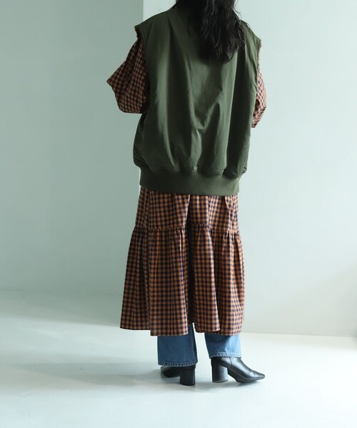 FREAK'S STORE(フリークスストア)の「MAー1リバーシブルベスト(ベスト・レディース・ブラック/オリーブ・フリ-)」の16枚目の写真