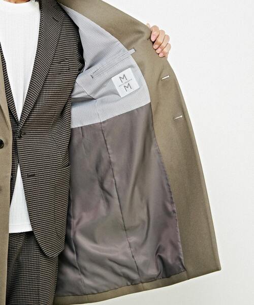 MEN'S MELROSE（メンズメルローズ）の「スーパー110Sプレスメルトンチェスターコート（チェスターコート・メンズ・ネイビー/グレイッシュベージュ/チャコールグレー・2/4/3）」の11枚目の写真