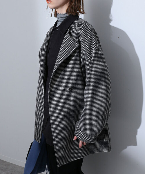 美品 23AW SLOBE IENA ツイードボンディングショートコートS SLOBE IENA（スローブイエナ）の「《追加》HAMILTONダブル