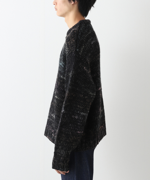 URU（ウル）の「【URU / ウル】CREW NECK KNIT（ニット/セーター・メンズ・ホワイト/ネイビー・FREE）」の3枚目の写真