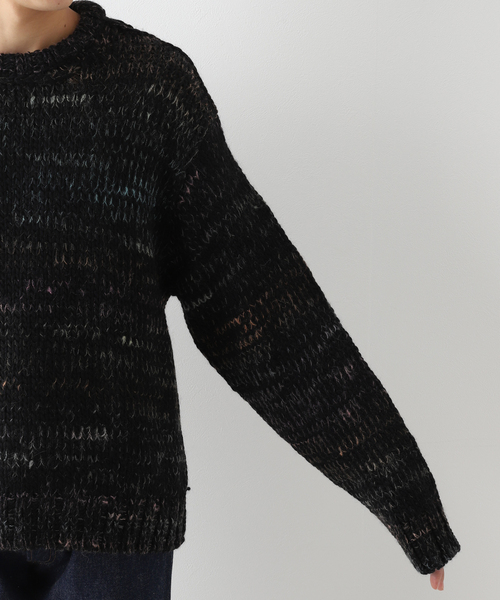 URU（ウル）の「【URU / ウル】CREW NECK KNIT（ニット/セーター・メンズ・ホワイト/ネイビー・FREE）」の6枚目の写真