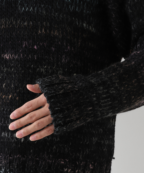 URU（ウル）の「【URU / ウル】CREW NECK KNIT（ニット/セーター・メンズ・ホワイト/ネイビー・FREE）」の5枚目の写真