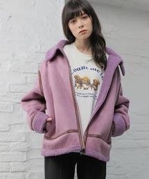 【HUNTING WORLD 】スウェード　コート　パープル✖️モーヴ HUNTING WORLD 】スウェード コート パープル✖️モーヴ