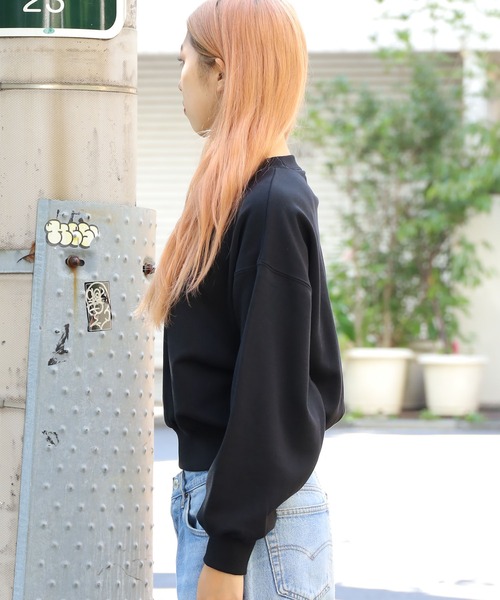 VANS(バンズ)の「VANS/バンズ W SHORT LENGTH CREW SWEAT スウェット(スウェット・レディース・オートミール/グリーン/ブラック・S/M)」の6枚目の写真