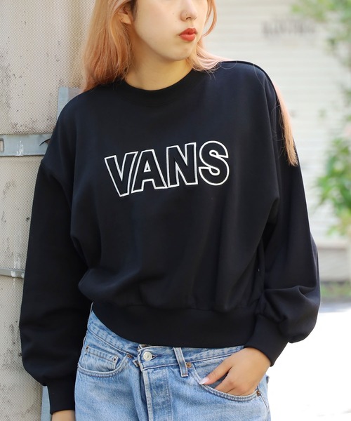VANS(バンズ)の「VANS/バンズ W SHORT LENGTH CREW SWEAT スウェット(スウェット・レディース・オートミール/グリーン/ブラック・S/M)」の17枚目の写真