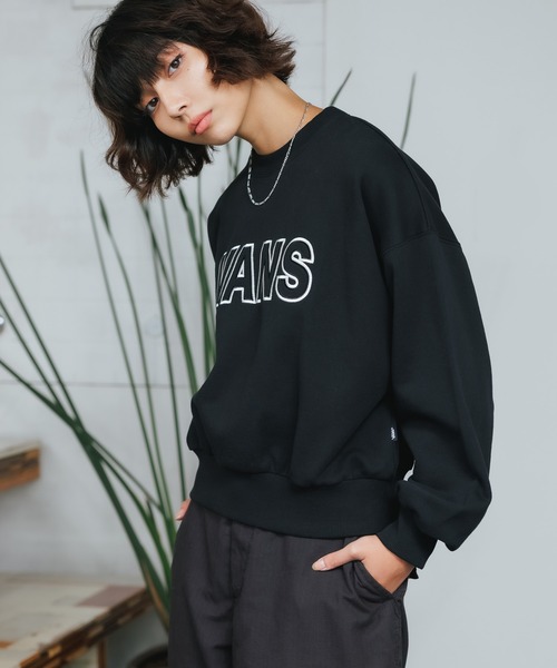 VANS(バンズ)の「VANS/バンズ W SHORT LENGTH CREW SWEAT スウェット(スウェット・レディース・オートミール/グリーン/ブラック・S/M)」の16枚目の写真