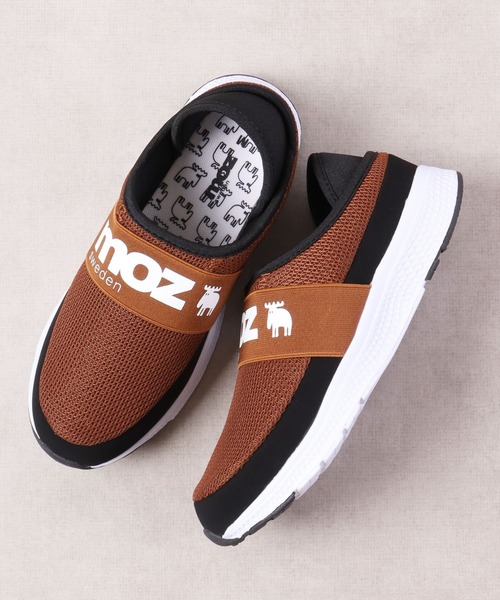 moz(モズ)の「moz 2wayワンポイントロゴカジュアルスニーカー(スニーカー・レディース・ブラック/ブラウン・M/L/LL/S)」の1枚目の写真