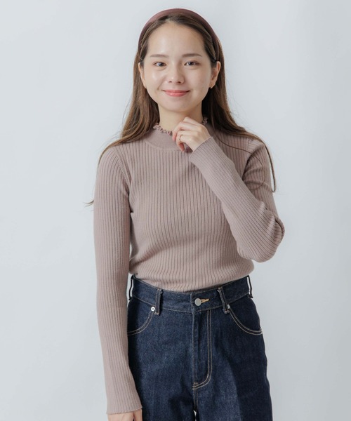 flower（フラワー）の「ノーブルリブニット（ニット/セーター・レディース・ベージュ/アイボリー・FREE）」の12枚目の写真