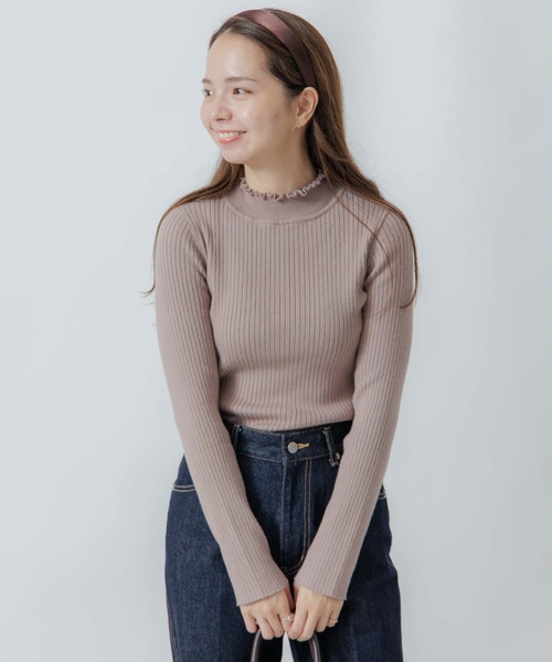 flower（フラワー）の「ノーブルリブニット（ニット/セーター・レディース・ベージュ/アイボリー・FREE）」の13枚目の写真