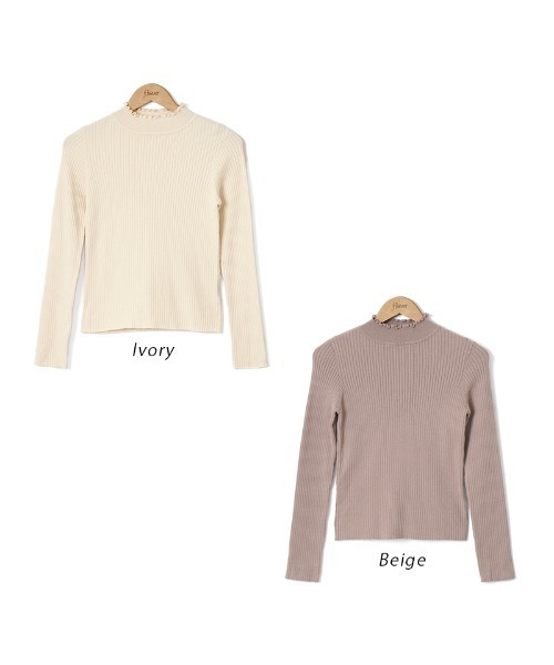 flower（フラワー）の「ノーブルリブニット（ニット/セーター・レディース・ベージュ/アイボリー・FREE）」の19枚目の写真