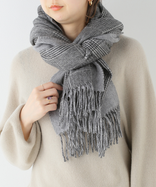 Joshua Ellis ジョシュア エリス カシミヤマフラー チャコールグレー Joshua Ellis ジョシュア エリス カシミヤマフラー チャコールグレー