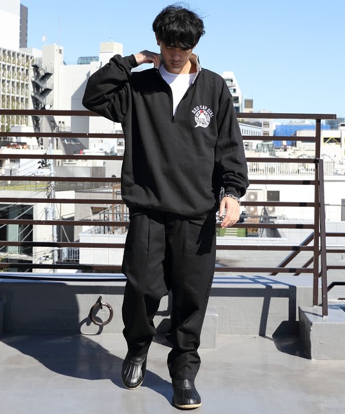 ROOT THREE（ルートスリー）の「ROOT THREE タック入りデニムバルーンパンツ（デニムパンツ・メンズ・ブルー/ダークベージュ/カーキ/ブラック/サックスブルー・LARGE/X-LARGE/MEDIUM/SMALL）」の9枚目の写真