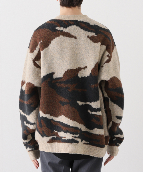 JOURNAL STANDARD（ジャーナルスタンダード）の「【YAK WOOL BLEND】ジャガード カモ柄 ニット カーディガン（カーディガン/ボレロ・メンズ・ベージュ/カーキ・MEDIUM/LARGE）」の6枚目の写真