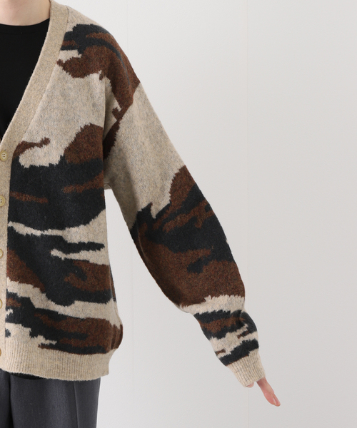 JOURNAL STANDARD（ジャーナルスタンダード）の「【YAK WOOL BLEND】ジャガード カモ柄 ニット カーディガン（カーディガン/ボレロ・メンズ・ベージュ/カーキ・MEDIUM/LARGE）」の9枚目の写真
