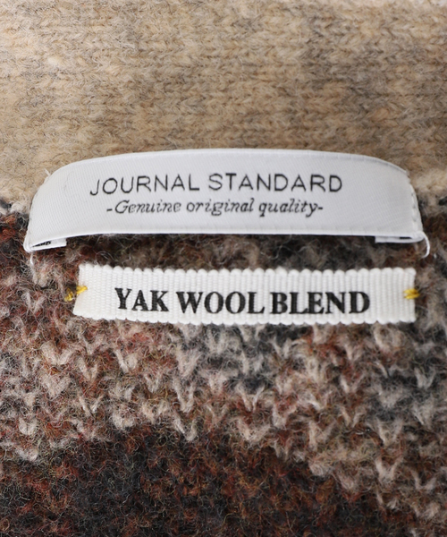JOURNAL STANDARD（ジャーナルスタンダード）の「【YAK WOOL BLEND】ジャガード カモ柄 ニット カーディガン（カーディガン/ボレロ・メンズ・ベージュ/カーキ・MEDIUM/LARGE）」の13枚目の写真