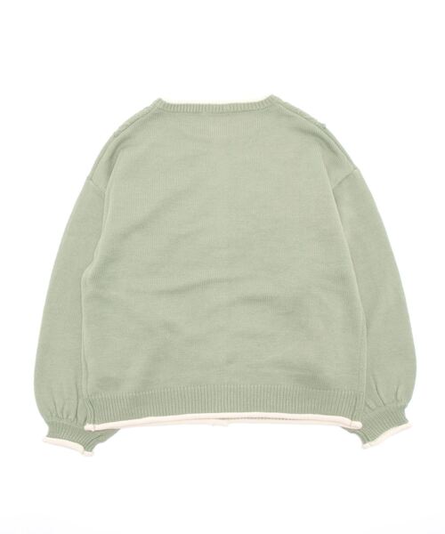 ehka sopo（エヘカソポ）の「ポンポン花刺繍カーディガン（カーディガン/ボレロ・レディース・ミント/ラベンダー/チャコール/キナリ・ﾌﾘ-）」の5枚目の写真