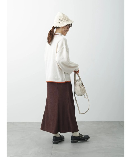 ehka sopo（エヘカソポ）の「ポンポン花刺繍カーディガン（カーディガン/ボレロ・レディース・ミント/ラベンダー/チャコール/キナリ・ﾌﾘ-）」の8枚目の写真