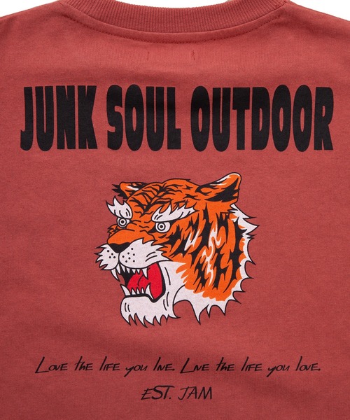 JUNKSOUL(ジャンクソウル)の「JUNK SOUL/100%コットン TIGER ロングTシャツ (M4)(Tシャツ/カットソー・キッズ・ワインレッド/ネイビー・100/110/120/130/140/150/160)」の5枚目の写真