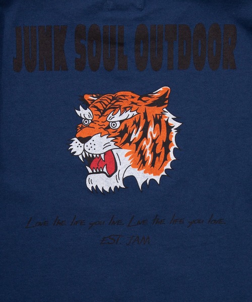 JUNKSOUL(ジャンクソウル)の「JUNK SOUL/100%コットン TIGER ロングTシャツ (M4)(Tシャツ/カットソー・キッズ・ワインレッド/ネイビー・100/110/120/130/140/150/160)」の9枚目の写真