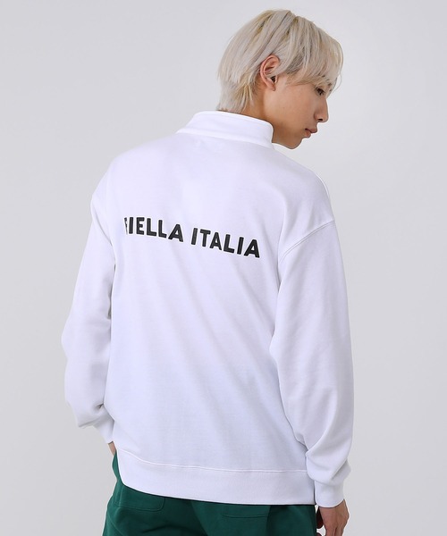 FILA（フィラ）の「FILA/フィラ オーバーサイズ プルオーバー 筆記体 ロゴ刺繍 長袖 ハーフジップ ハイネック バックロゴ ラバー 無地 スウェット トレーナー 裏毛（スウェット・メンズ・ホワイト/ブラック・S/M/L）」の7枚目の写真