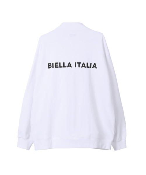 FILA（フィラ）の「FILA/フィラ オーバーサイズ プルオーバー 筆記体 ロゴ刺繍 長袖 ハーフジップ ハイネック バックロゴ ラバー 無地 スウェット トレーナー 裏毛（スウェット・メンズ・ホワイト/ブラック・S/M/L）」の5枚目の写真