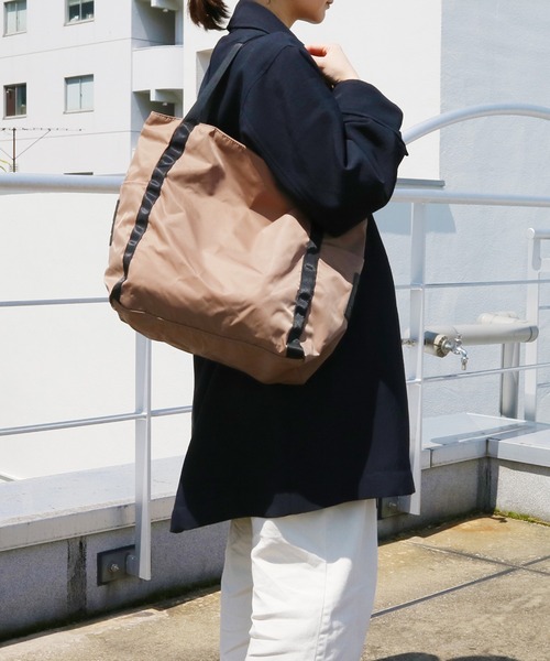 EARTH MADE（アースメイド）の「オトナ ナイロン ミドルトート/ボストン（ボストンバッグ・メンズ・ブラック/カーキ/スモークピンク/グレー/ブラウン/レッド/ベージュ/ロイヤルブルー・FREE）」の9枚目の写真