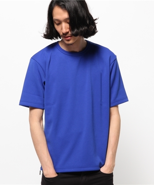 Lui's(ルイス)の「Lui's(ルイス) スムースサイドジップTシャツ(Tシャツ/カットソー・メンズ・ブラック/ホワイト/ブルー・SMALL/MEDIUM)」の1枚目の写真
