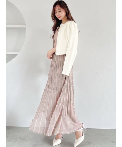 RESEXXY（リゼクシー）の「シャイニーストライプニットワンピース