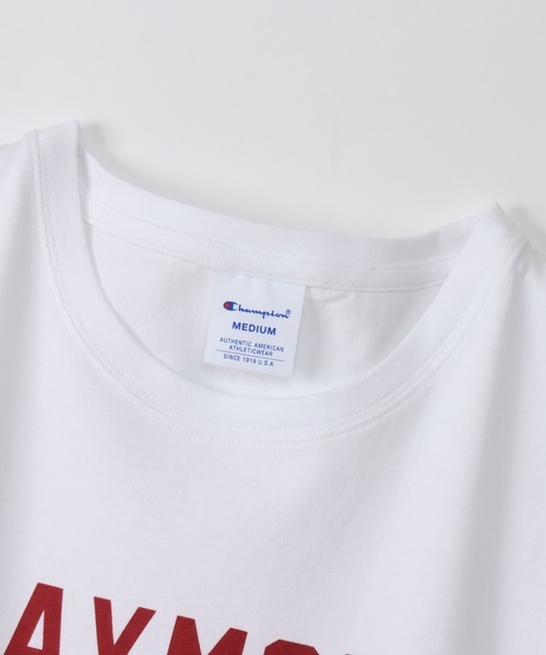 Champion(チャンピオン)の「【Champion/チャンピオン】レディース ショートスリーブTシャツ(Tシャツ/カットソー・レディース・オートミール/ネイビー/ホワイト・MEDIUM/LARGE)」の10枚目の写真