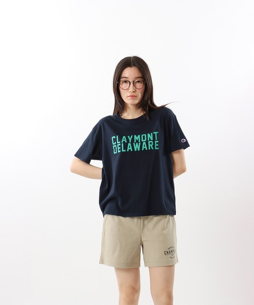 Champion(チャンピオン)の「【Champion/チャンピオン】レディース ショートスリーブTシャツ(Tシャツ/カットソー・レディース・オートミール/ネイビー/ホワイト・MEDIUM/LARGE)」の11枚目の写真