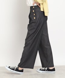 DRESKIP | ポリデニム金ボタンワイドパンツ(その他パンツ)