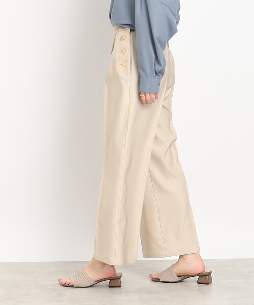 DRESKIP(ドレスキップ)の「◆【セットアップ可】ポリデニム 金ボタン ワイドパンツ(その他パンツ・レディース・ブラック/ベージュ/ネイビー・02/04/03)」の21枚目の写真