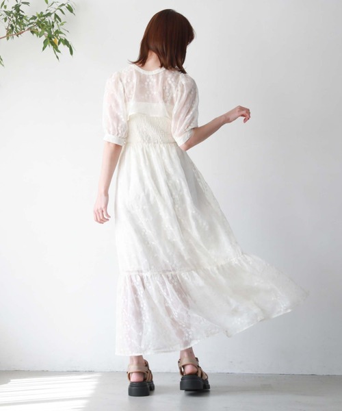 archives（アルシーヴ）の「ボレロ＋シャーリングキャミワンピース（ワンピース・レディース・グレイッシュベージュ/アイボリー/ブラック・MEDIUM）」の9枚目の写真