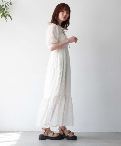 archives（アルシーヴ）の「ボレロ＋シャーリングキャミワンピース（ワンピース・レディース・グレイッシュベージュ/アイボリー/ブラック・MEDIUM）」の10枚目の写真