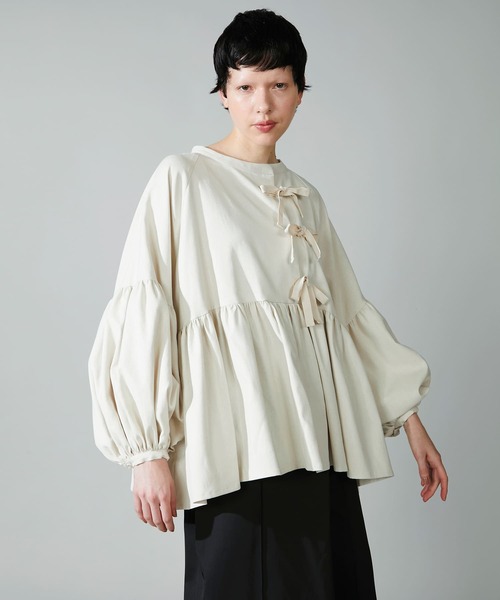 ブラウス シャツ F/CE./エフ シーイー　TECH LINEN GATHERED BLOUSE  テックリネンギャザーブラウス レディース F/CE. ブラウス シャツ F/CE./エフ シーイー TECH LINEN
